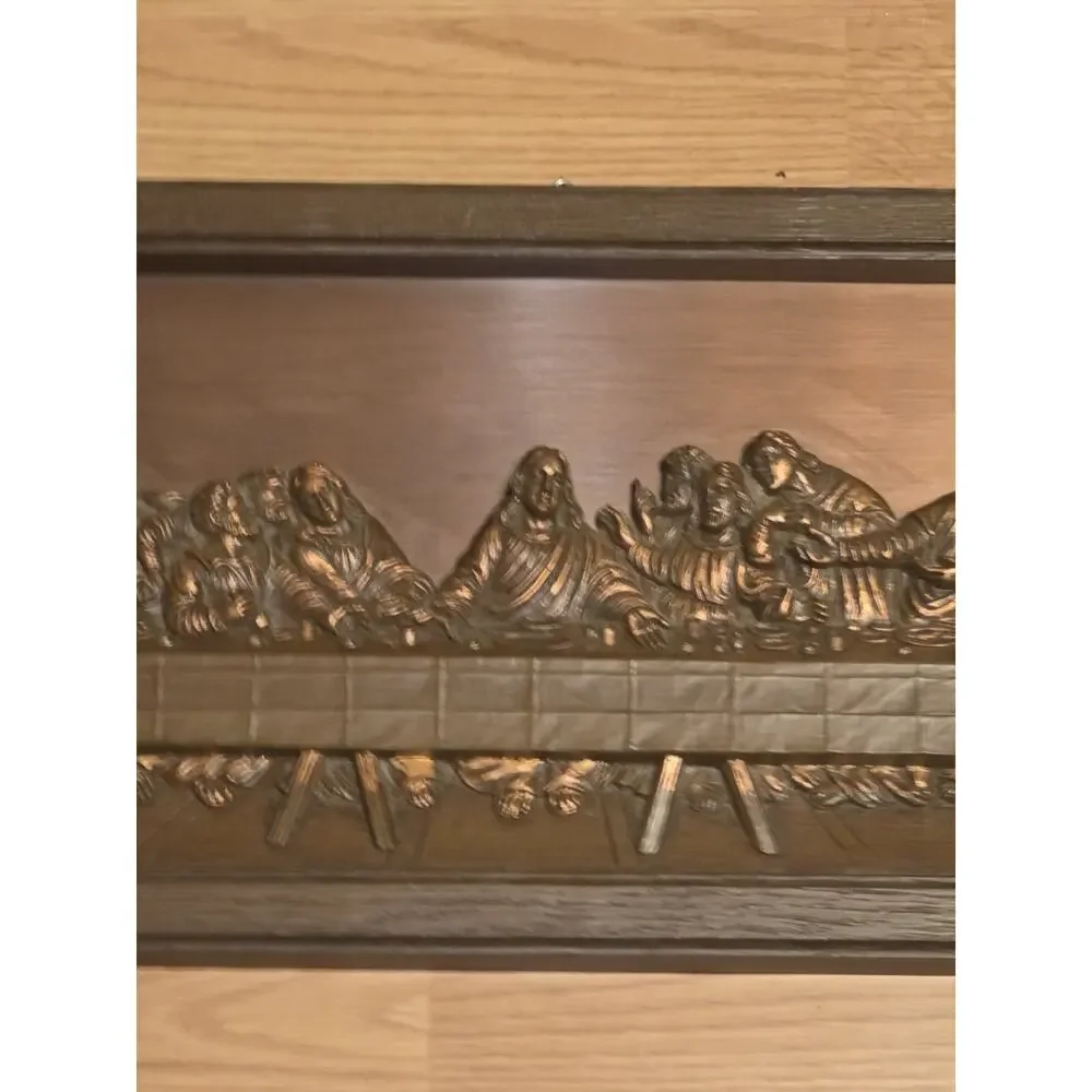 Vintage Coppercraft Guild The Last Supper 3D Wall Hanging Religious Art